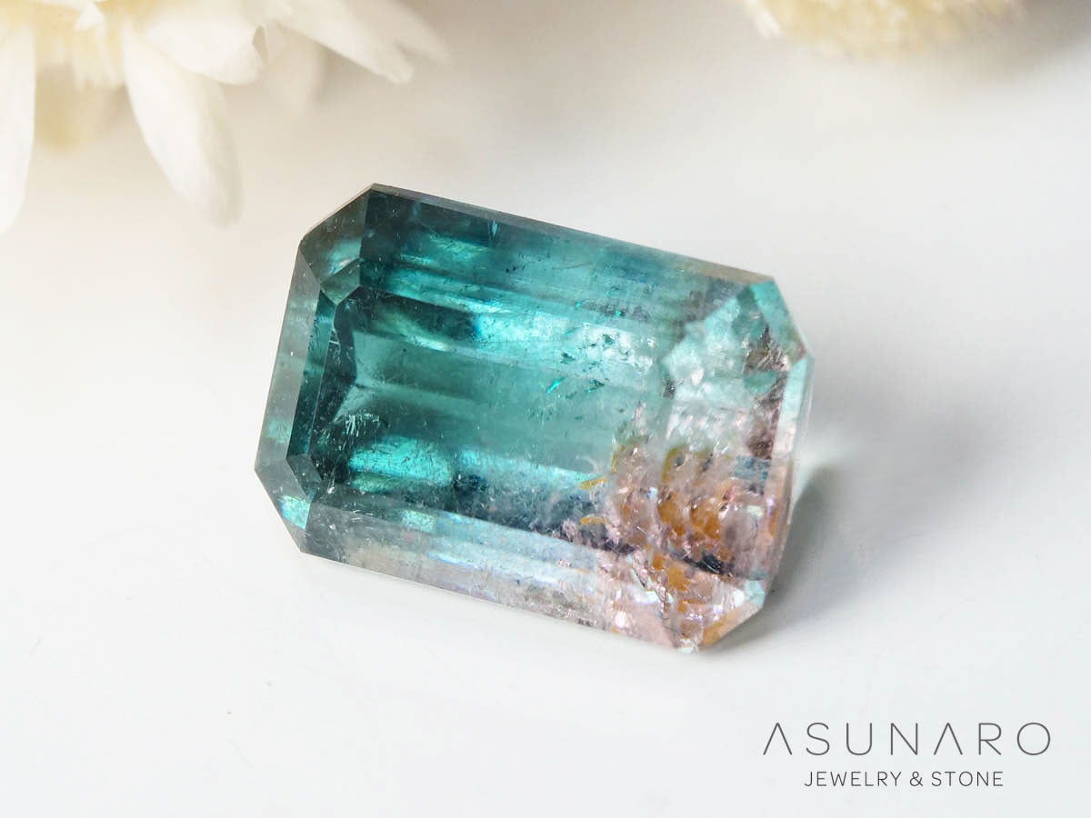 バイカラートルマリン 　エメラルドカット　アフガニスタン産 　2.14ct【250205-2760】