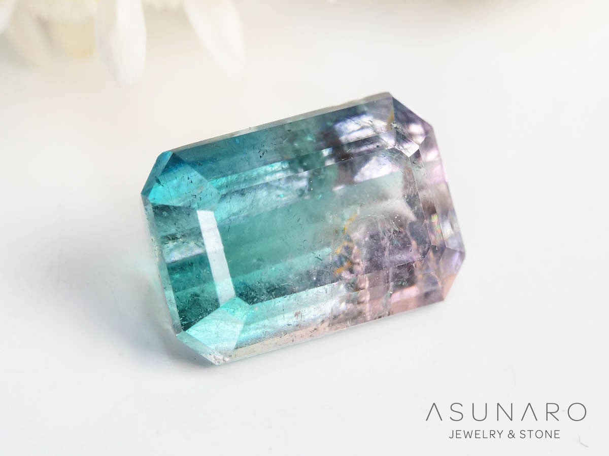 バイカラートルマリン 　エメラルドカット　アフガニスタン産 　2.14ct【250205-2760】