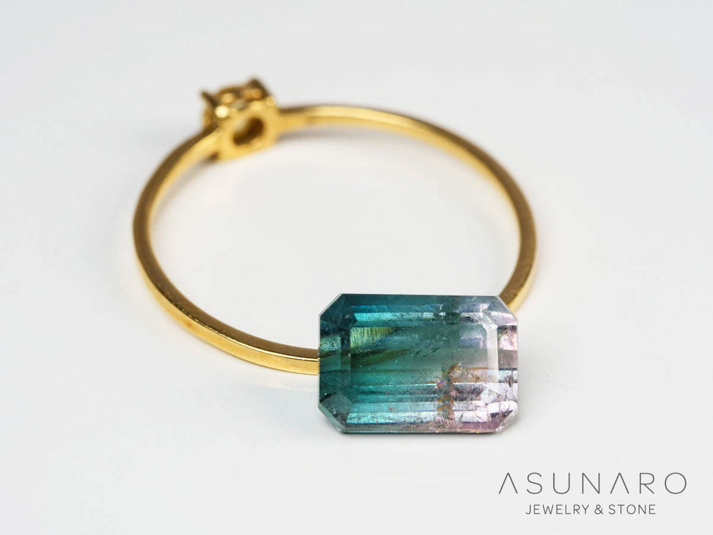 バイカラートルマリン 　エメラルドカット　アフガニスタン産 　2.14ct【250205-2760】