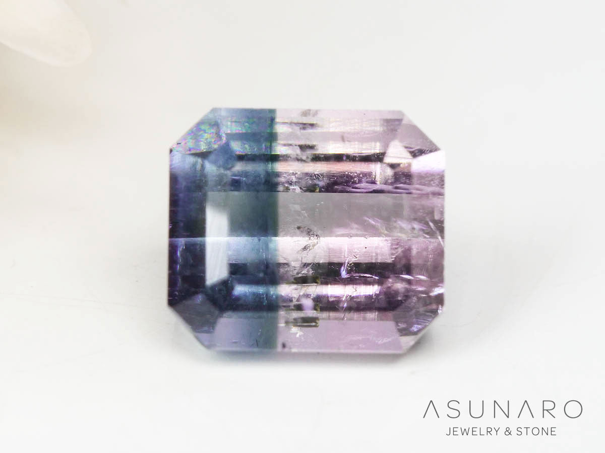 バイカラートルマリン 　エメラルドカット　アフガニスタン産 　0.92ct【250205-2763】