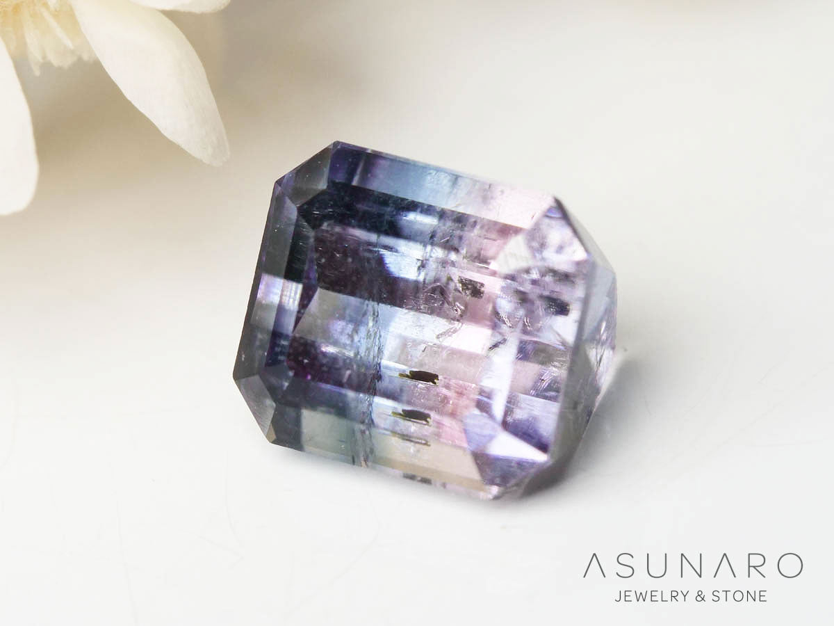 バイカラートルマリン 　エメラルドカット　アフガニスタン産 　0.92ct【250205-2763】