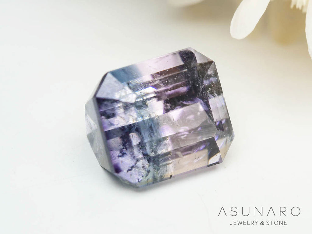 バイカラートルマリン 　エメラルドカット　アフガニスタン産 　0.92ct【250205-2763】
