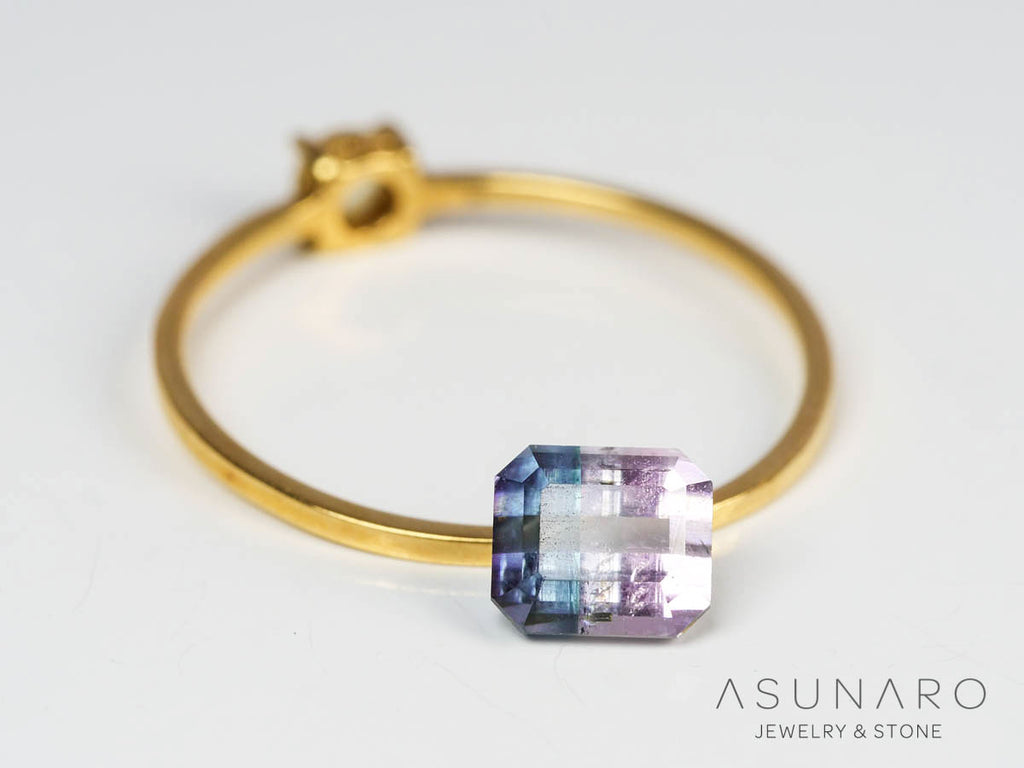 バイカラートルマリン 　エメラルドカット　アフガニスタン産 　0.92ct【250205-2763】