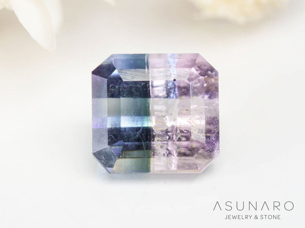 バイカラートルマリン 　エメラルドカット　アフガニスタン産 　0.93ct【250205-2764】