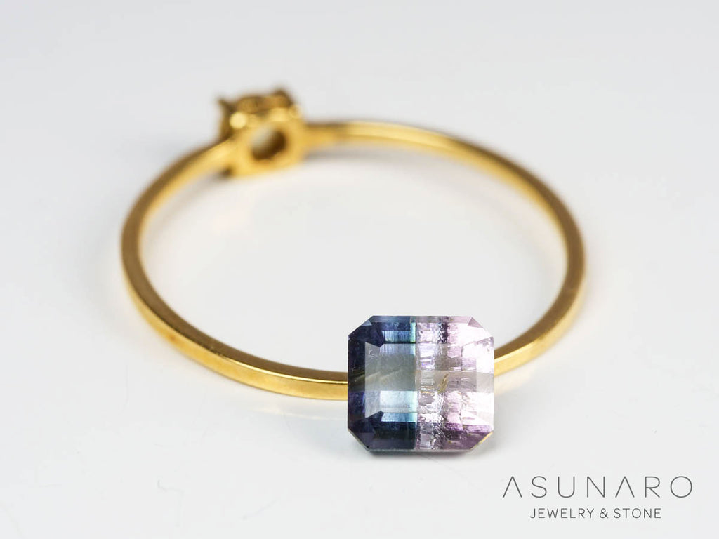 バイカラートルマリン 　エメラルドカット　アフガニスタン産 　0.93ct【250205-2764】