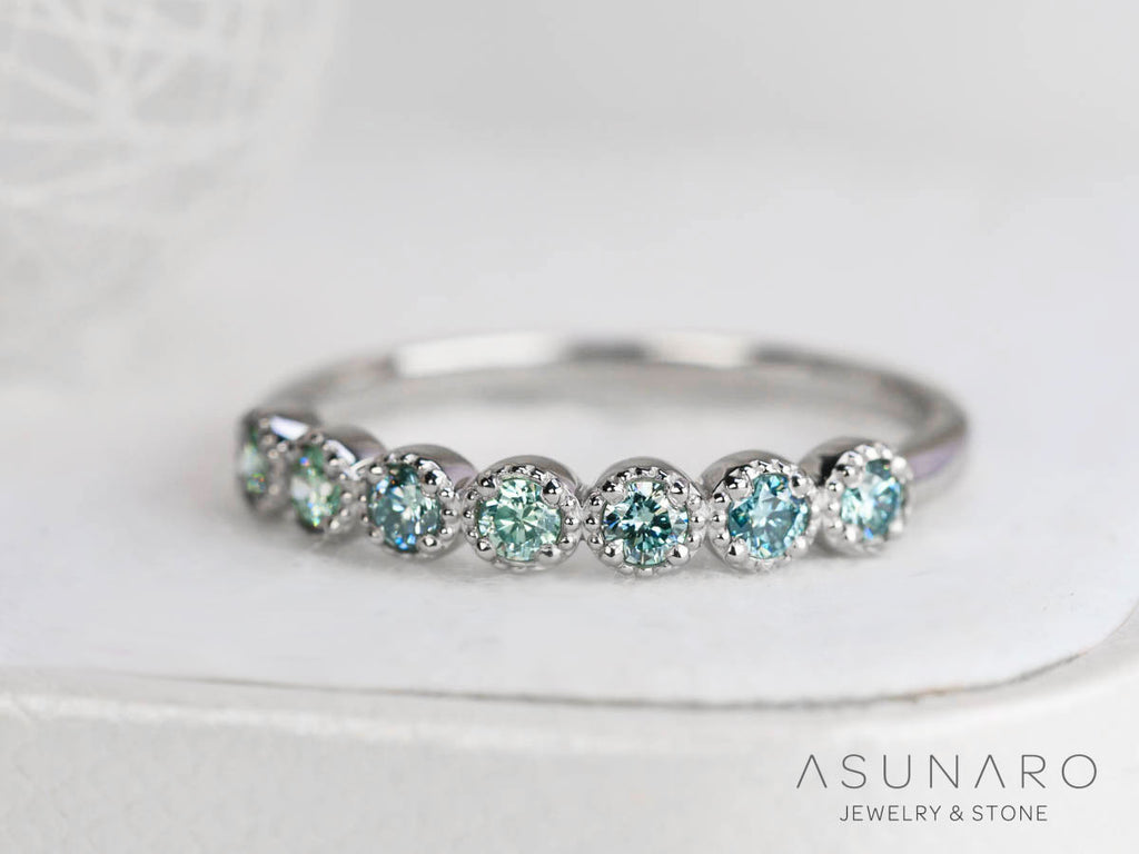 【お仕立て用】空枠番号：4981C　1.8mm用　リング枠　ハーフエタニティ【オーダージュエリー用】hpv