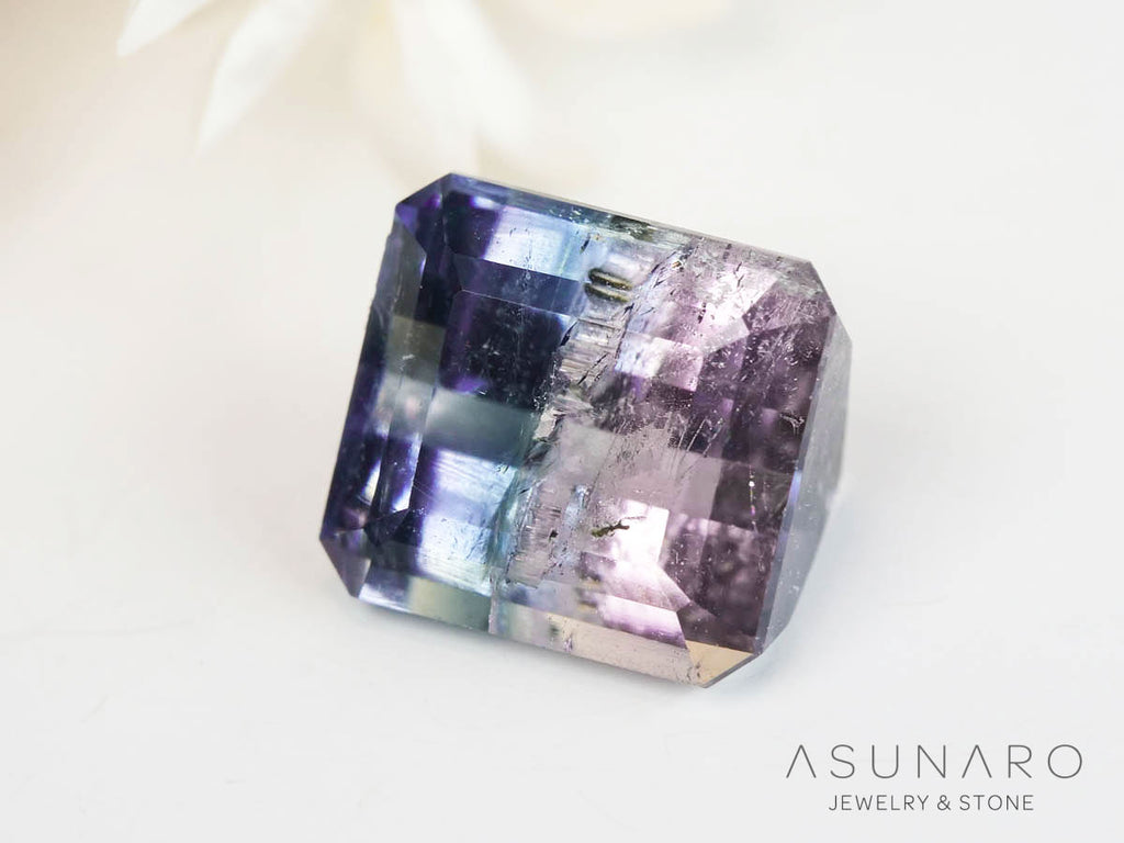 バイカラートルマリン 　エメラルドカット　アフガニスタン産 　1.22ct【250205-2765】