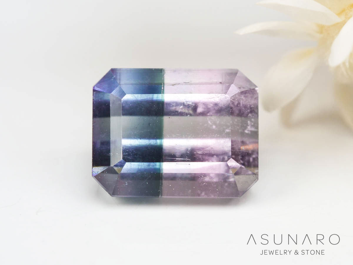 バイカラートルマリン 　エメラルドカット　アフガニスタン産 　1.40ct【250205-2766】