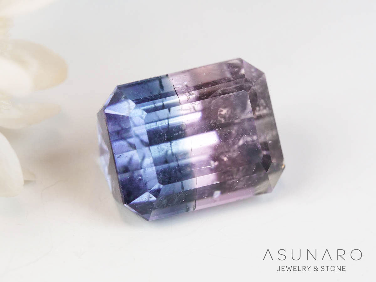 バイカラートルマリン 　エメラルドカット　アフガニスタン産 　1.40ct【250205-2766】