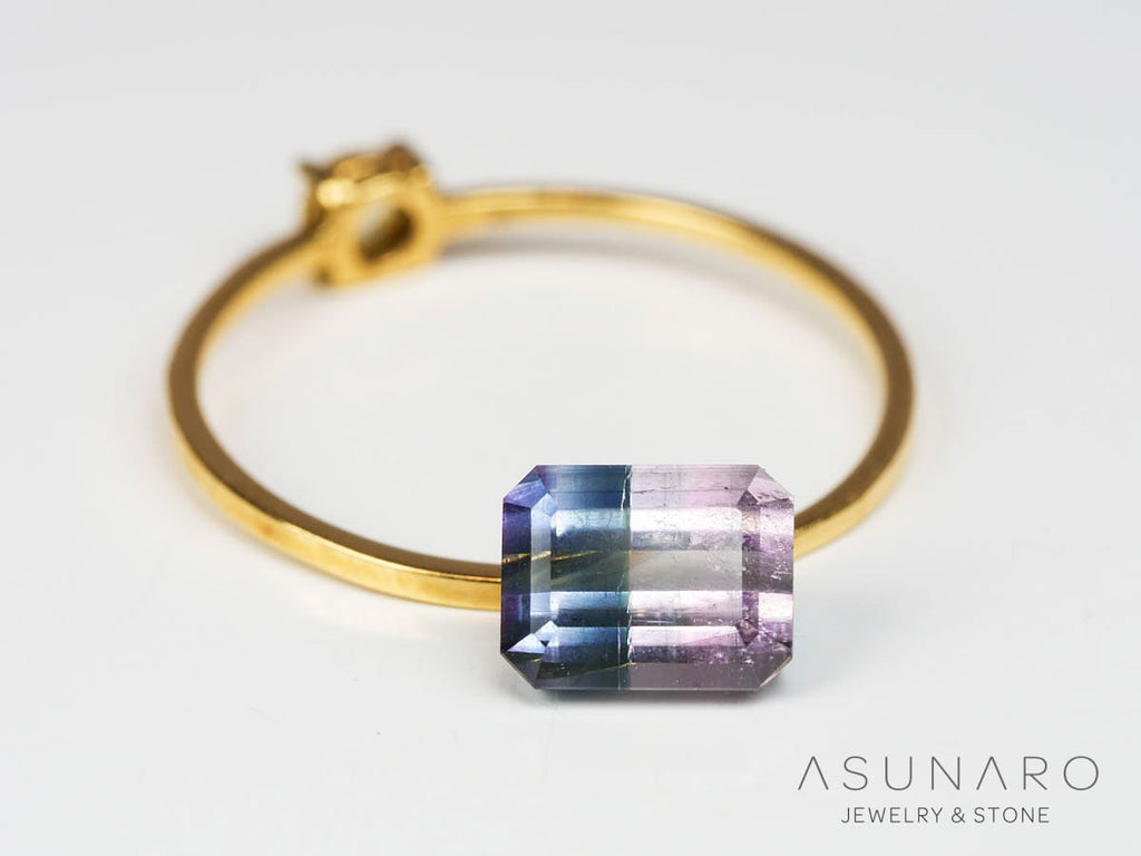 バイカラートルマリン 　エメラルドカット　アフガニスタン産 　1.40ct【250205-2766】