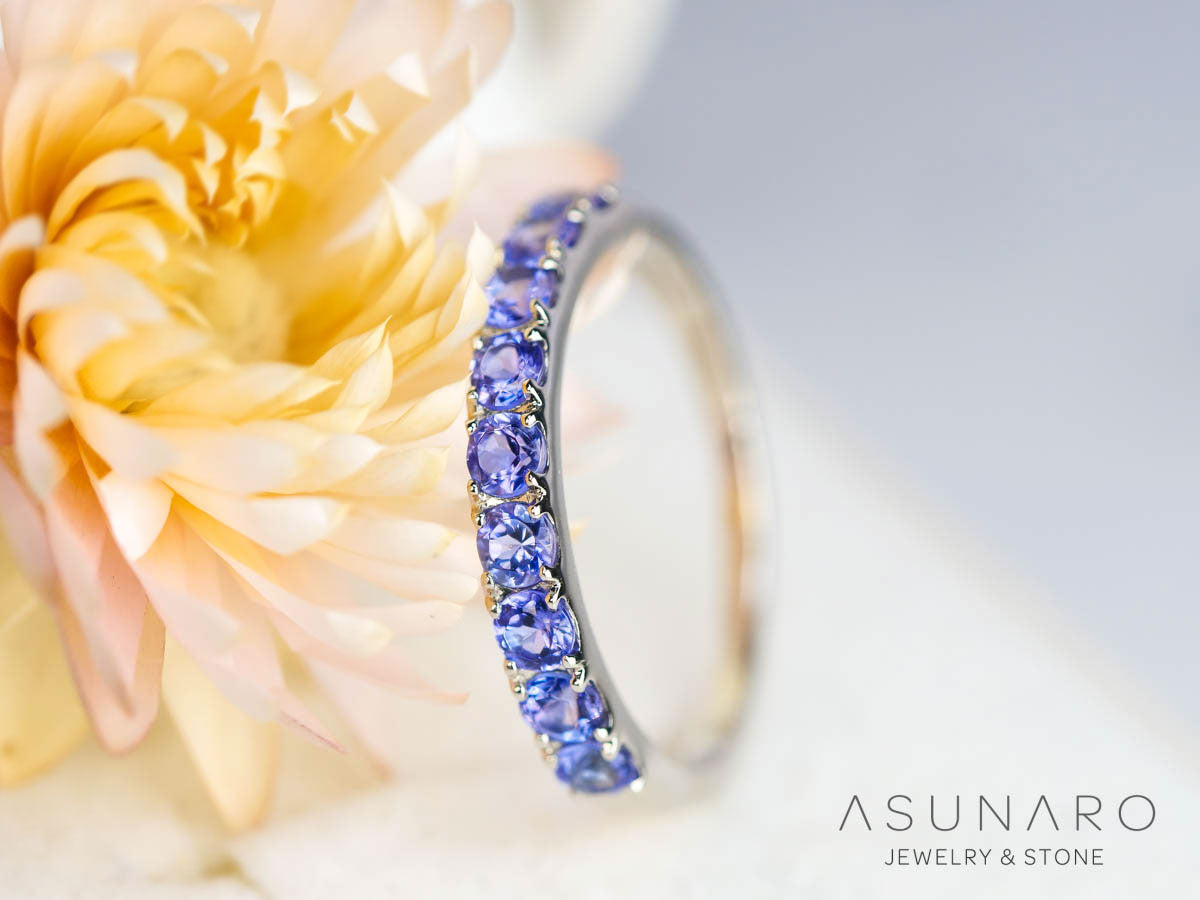 【お仕立て用】空枠番号：S9A　2.5mm用　リング枠　ハーフエタニティ【オーダージュエリー用】hpv