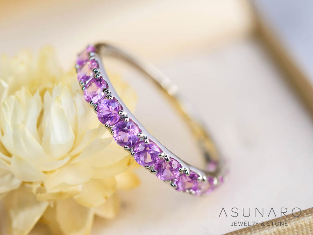 【お仕立て用】空枠番号：1800C　2.8mm用　リング枠　ハーフエタニティ【オーダージュエリー用】hpv