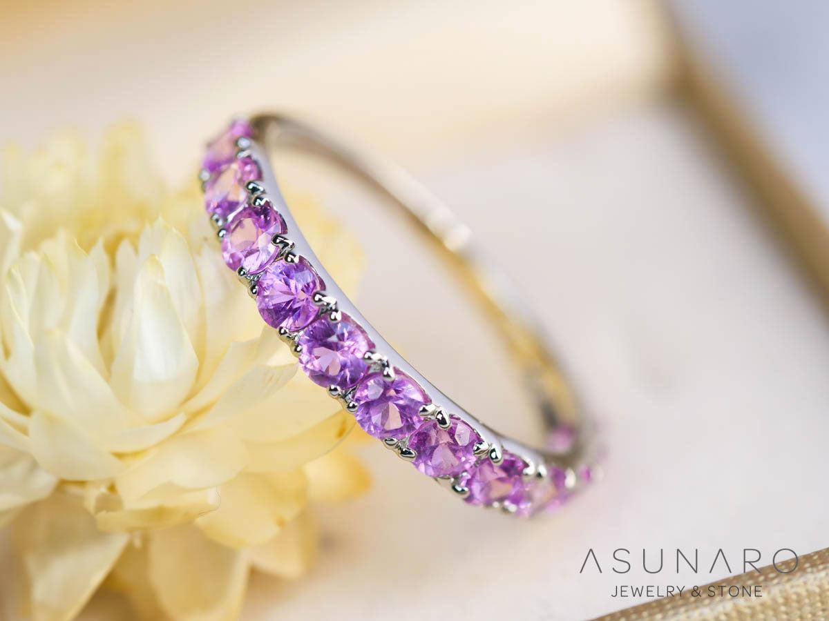 【お仕立て用】空枠番号：1800C　2.8mm用　リング枠　ハーフエタニティ【オーダージュエリー用】hpv