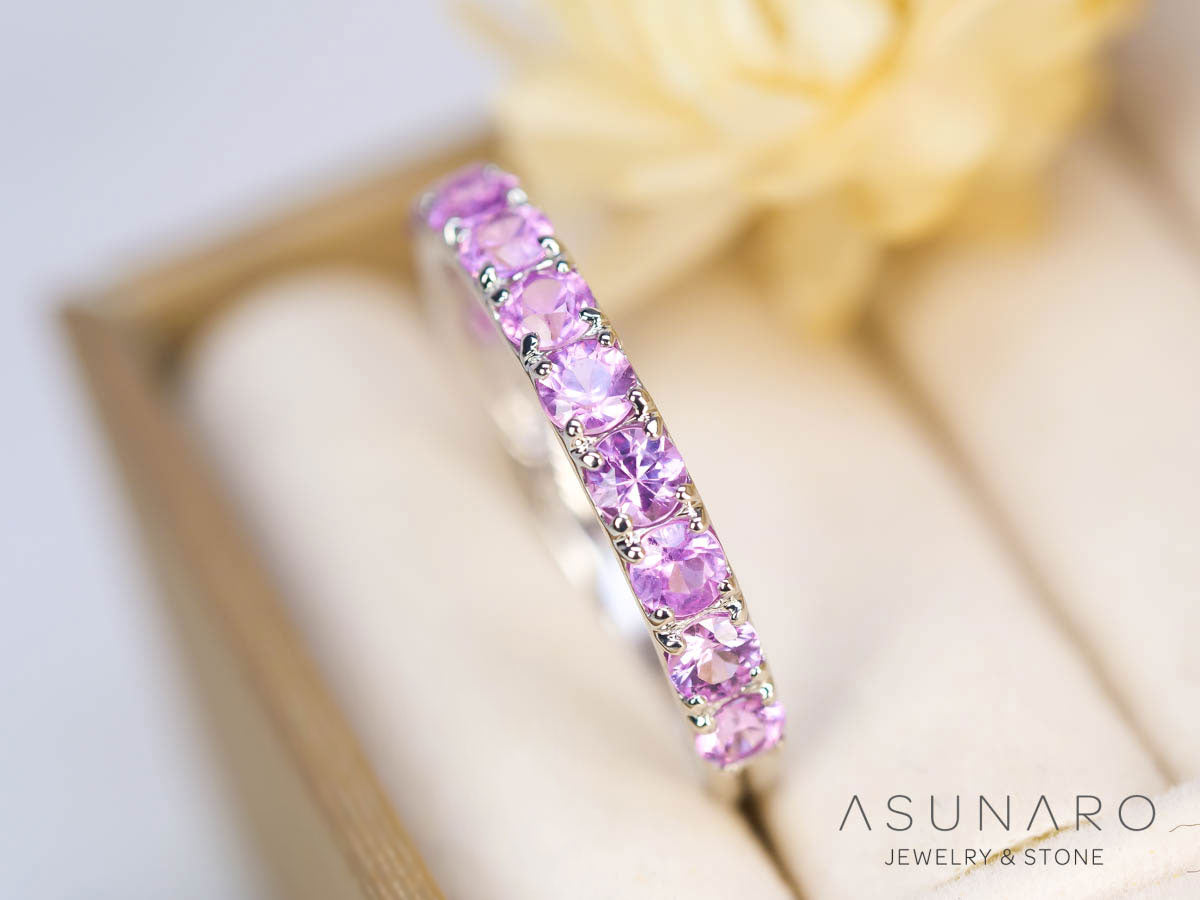 【お仕立て用】空枠番号：1800C　2.8mm用　リング枠　ハーフエタニティ【オーダージュエリー用】hpv