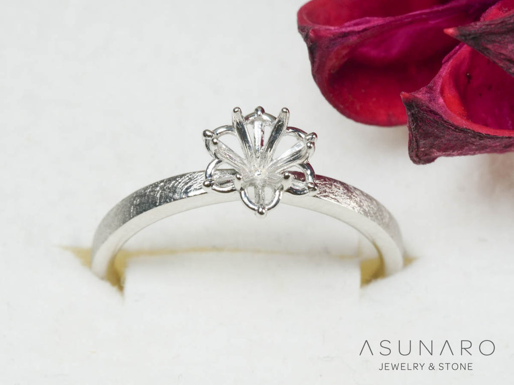 【お仕立て用】空枠番号：ASU-9　ダイヤなし　リング枠【オーダージュエリー用】