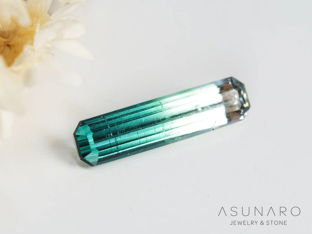 バイカラートルマリン 　エメラルドカット　アフガニスタン産 　1.10ct【250205-2767】