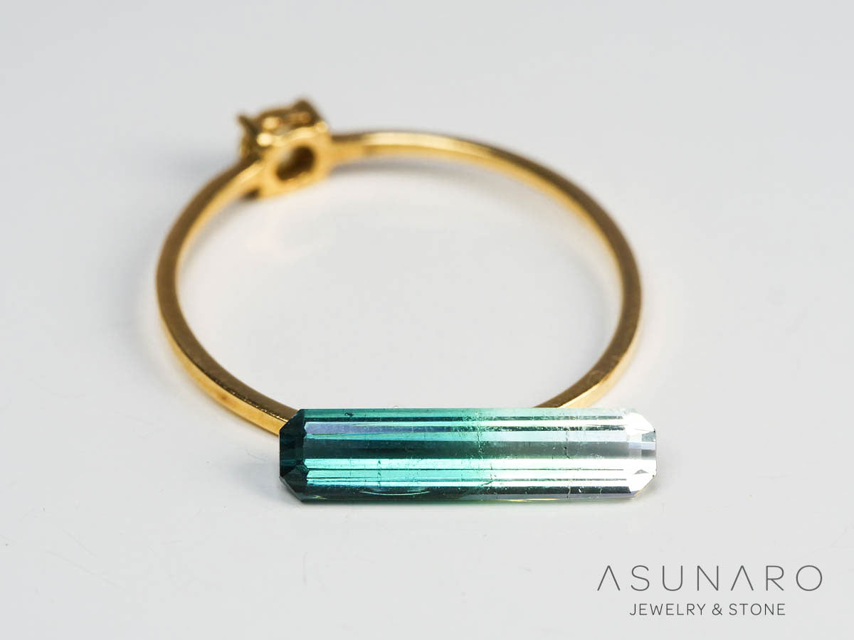 バイカラートルマリン 　エメラルドカット　アフガニスタン産 　1.10ct【250205-2767】