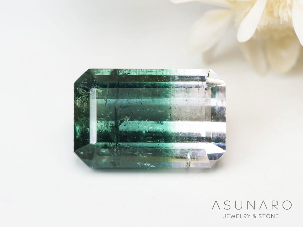 バイカラートルマリン 　エメラルドカット　アフガニスタン産 　1.63ct【250205-2768】