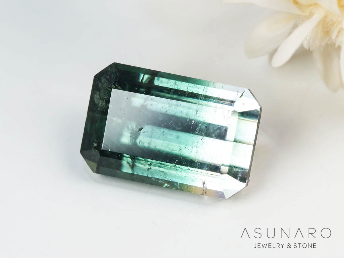 バイカラートルマリン 　エメラルドカット　アフガニスタン産 　1.63ct【250205-2768】