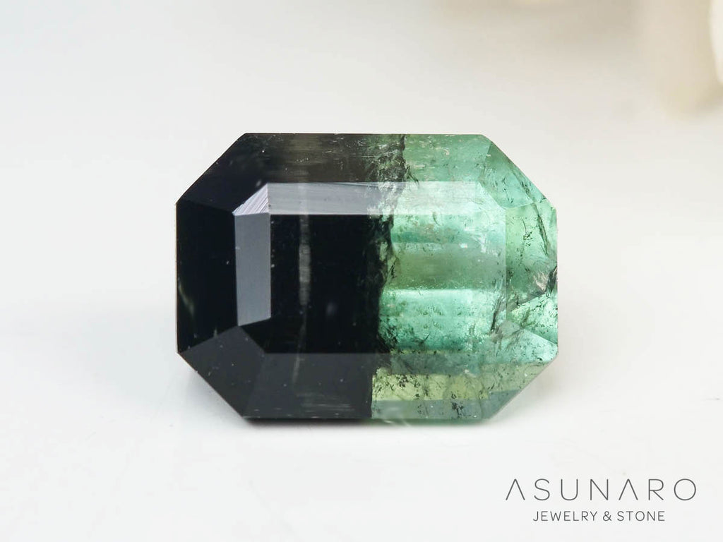 バイカラートルマリン 　エメラルドカット　アフガニスタン産 　0.87ct【250205-2769】