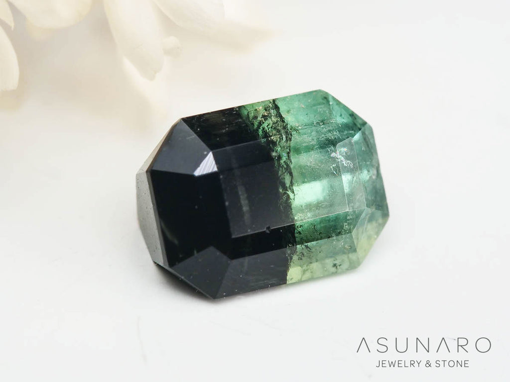 バイカラートルマリン 　エメラルドカット　アフガニスタン産 　0.87ct【250205-2769】