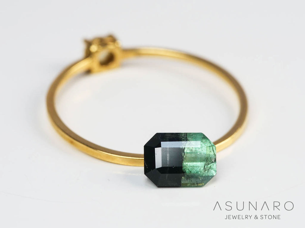 バイカラートルマリン 　エメラルドカット　アフガニスタン産 　0.87ct【250205-2769】