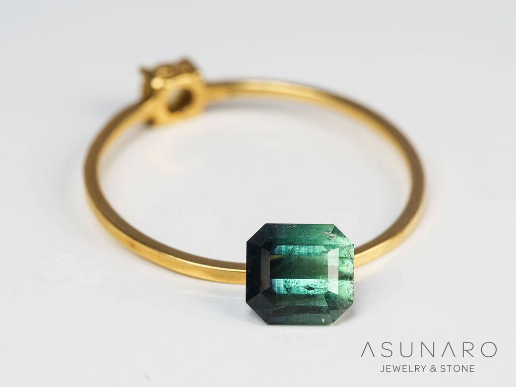 バイカラートルマリン 　エメラルドカット　アフガニスタン産 　0.89ct【250205-2770】
