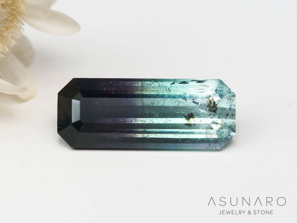 バイカラートルマリン 　エメラルドカット　アフガニスタン産 　0.98ct【250205-2775】
