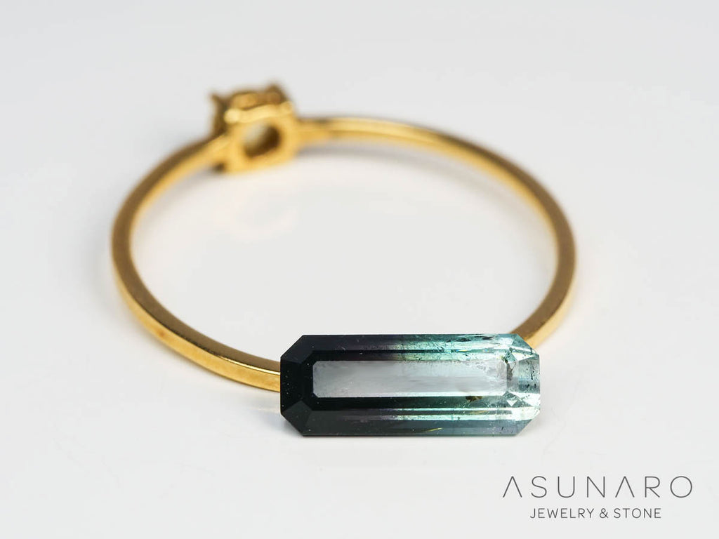 バイカラートルマリン 　エメラルドカット　アフガニスタン産 　0.98ct【250205-2775】