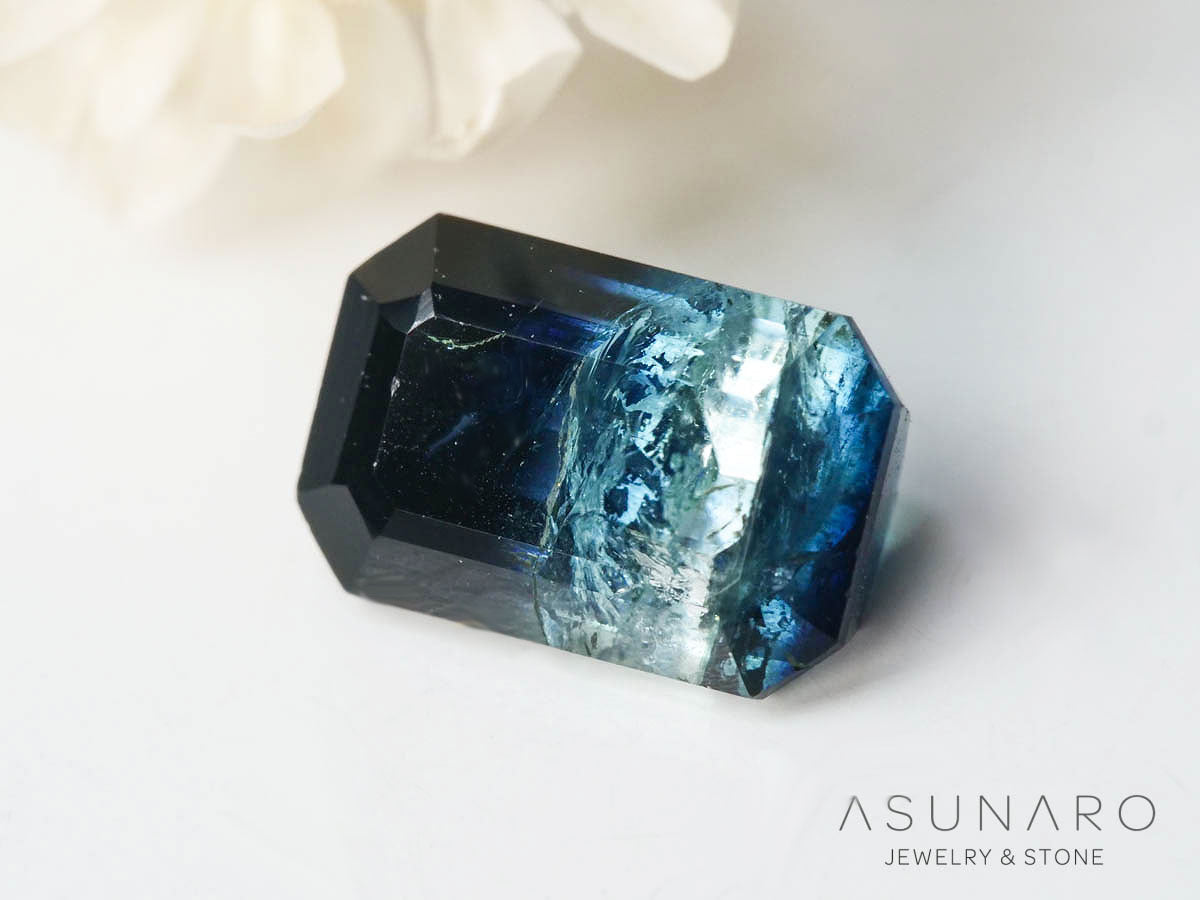 バイカラートルマリン 　エメラルドカット　アフガニスタン産 　0.95ct【250205-2776】