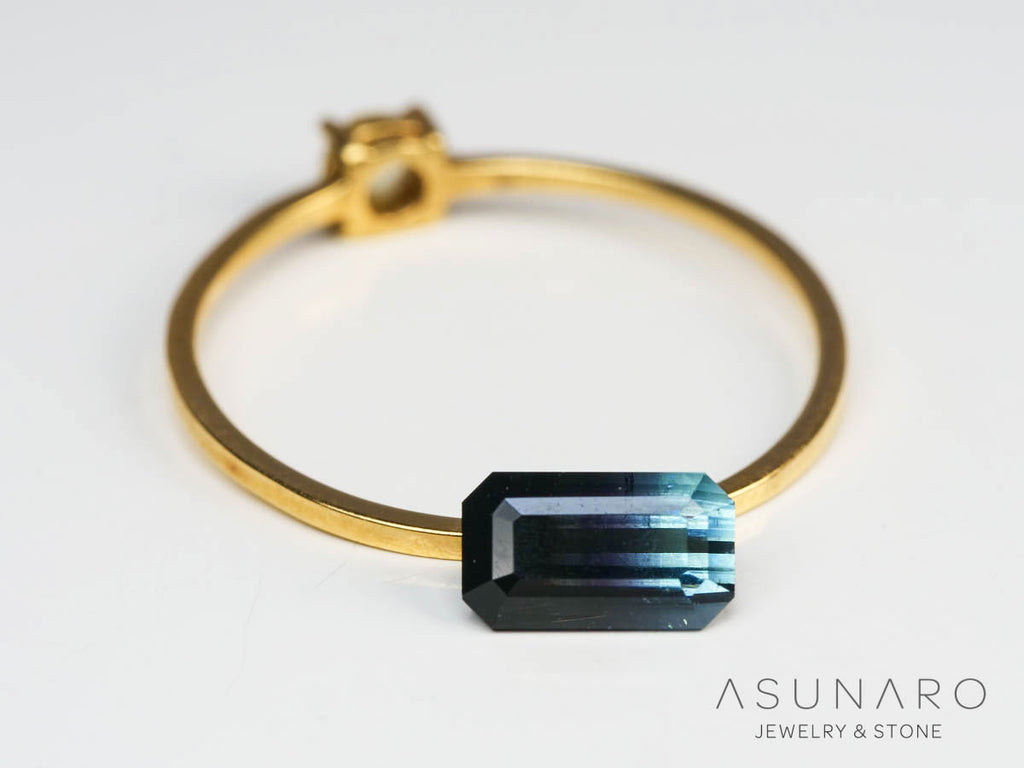 バイカラートルマリン 　エメラルドカット　アフガニスタン産 　0.82ct【250205-2777】