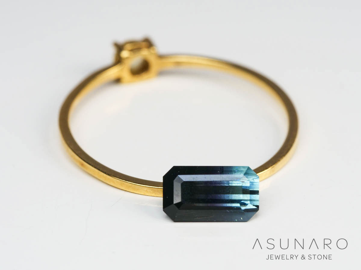 バイカラートルマリン 　エメラルドカット　アフガニスタン産 　0.82ct【250205-2777】