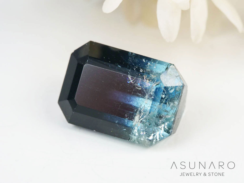 バイカラートルマリン 　エメラルドカット　アフガニスタン産 　1.27ct【250205-2778】