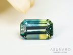 バイカラーサファイア 　エメラルドカット　 スリランカ産　0.37ct【250210-2800】