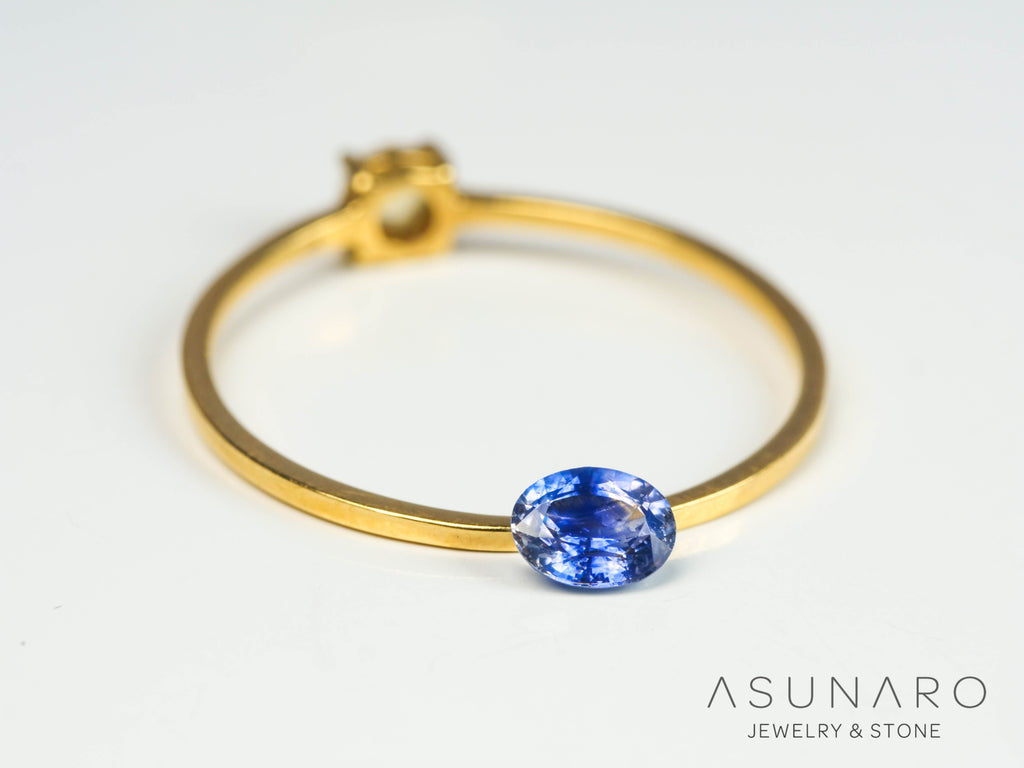 バイカラーサファイア 　オーバルカット　 スリランカ産　0.27ct【250210-2803】