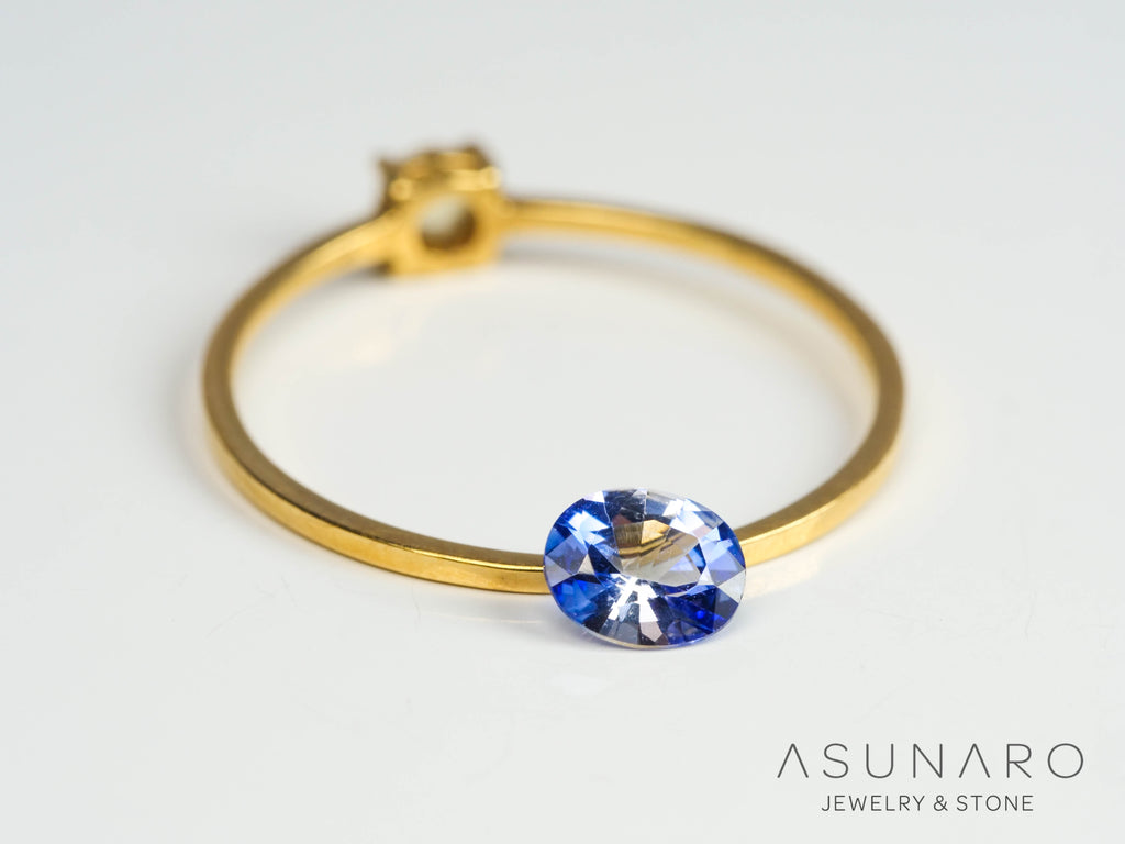 バイカラーサファイア 　オーバルカット　 スリランカ産　0.36ct【250210-2807】