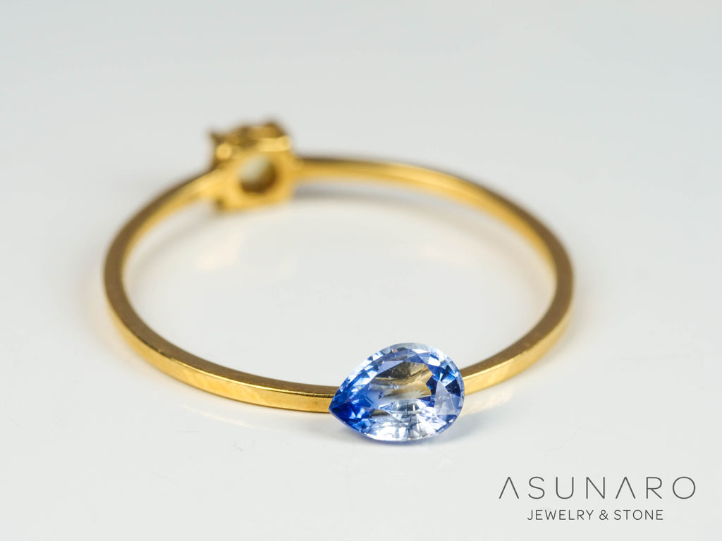 バイカラーサファイア  ペアシェイプ　スリランカ産　0.36ct【250210-2811】