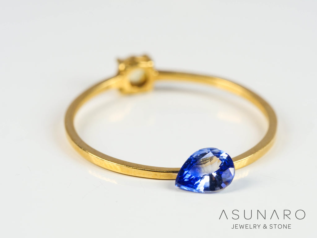 バイカラーサファイア  ペアシェイプ　スリランカ産　0.32ct【250210-2813】