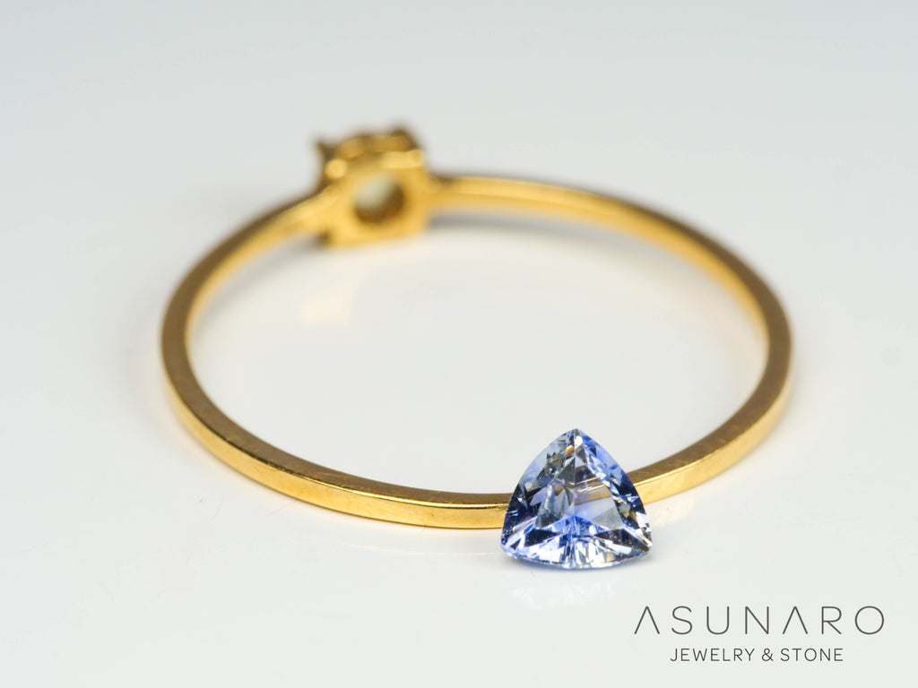 バイカラーサファイア  トリリアントカット　スリランカ産　0.27ct【250210-2816】