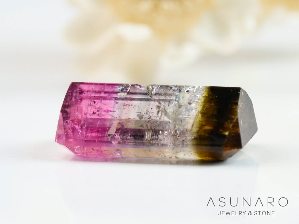 パーティーカラードトルマリン　エメラルドカット　アフガニスタン産　1.42ct【250313-2782】