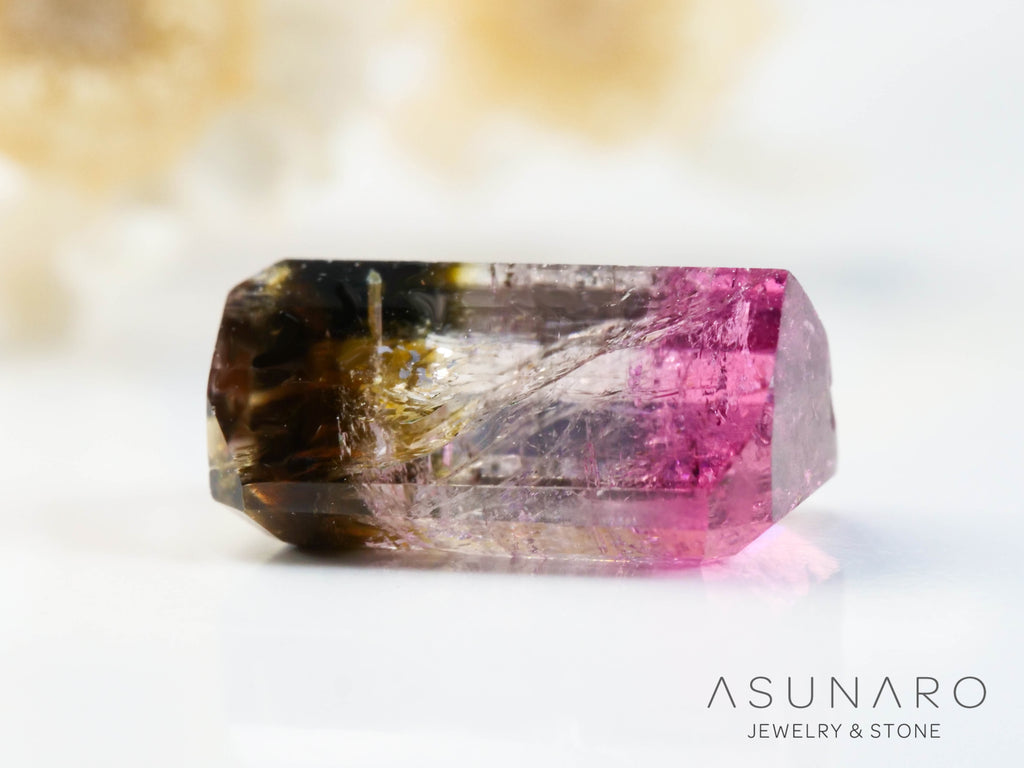 パーティーカラードトルマリン　エメラルドカット　アフガニスタン産　1.82ct【250313-2783】