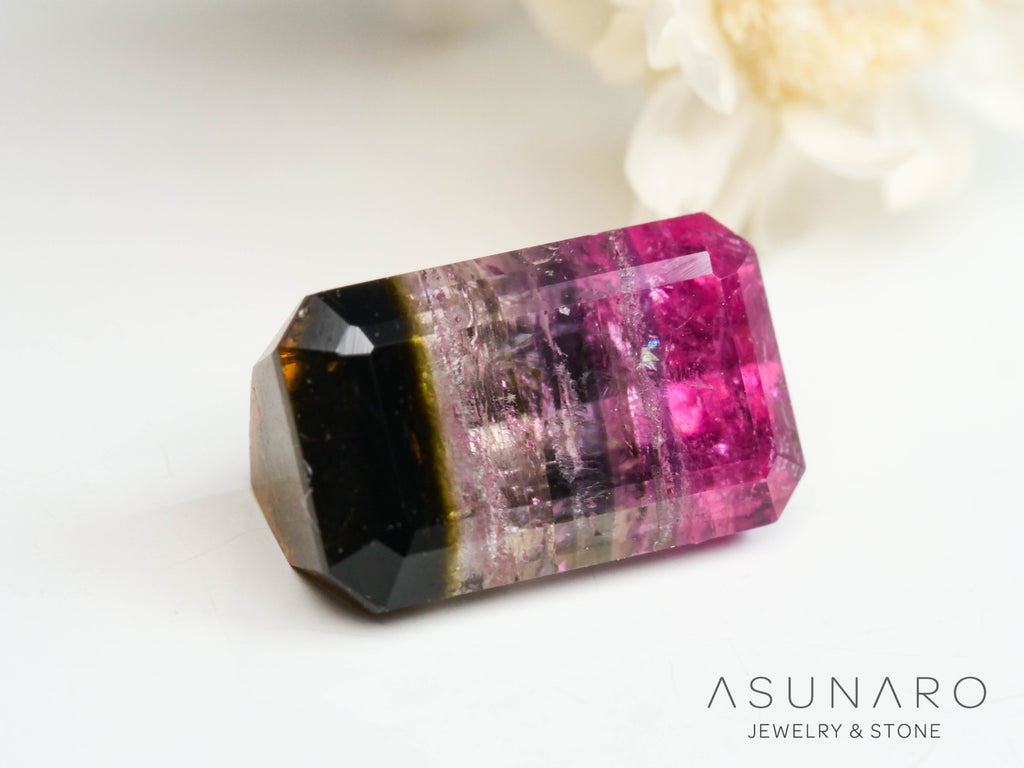 パーティーカラードトルマリン　エメラルドカット　アフガニスタン産　2.18ct【250313-2784】