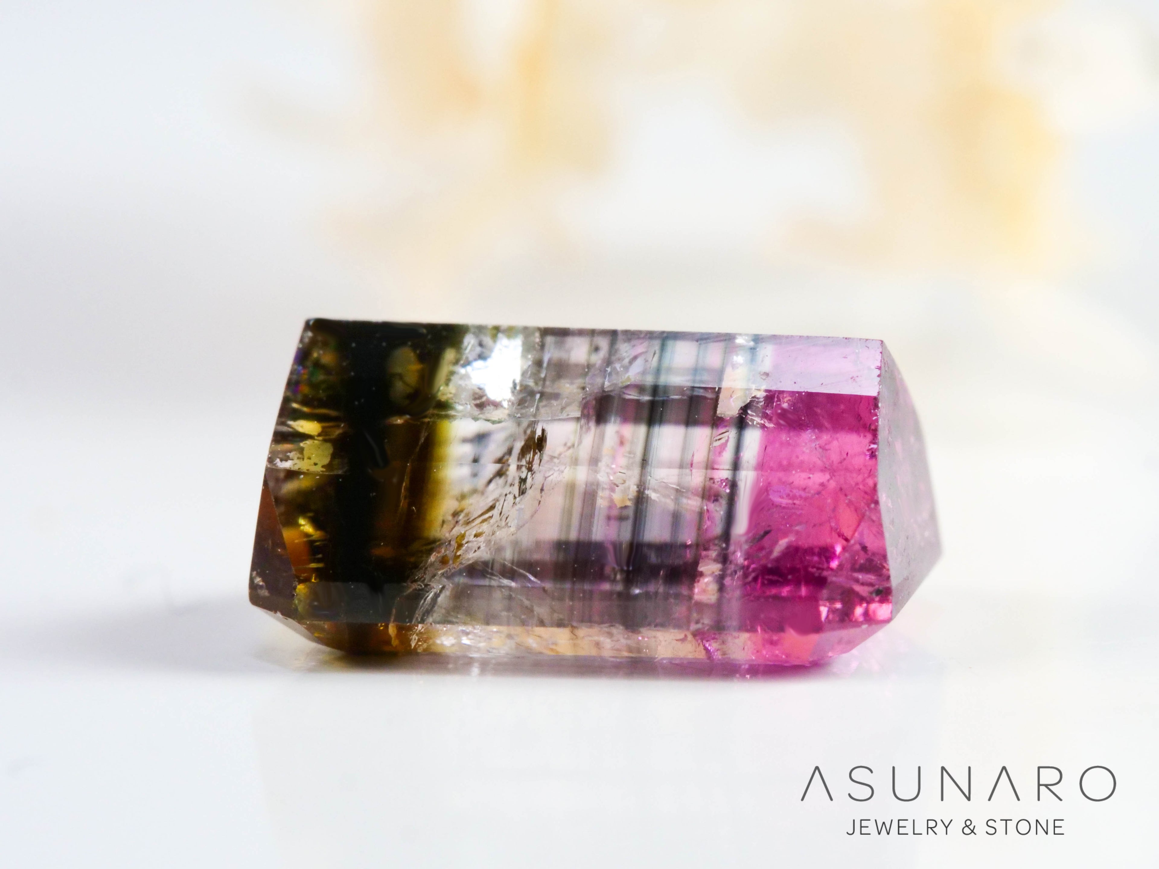 パーティーカラードトルマリン　エメラルドカット　アフガニスタン産　2.18ct【250313-2784】