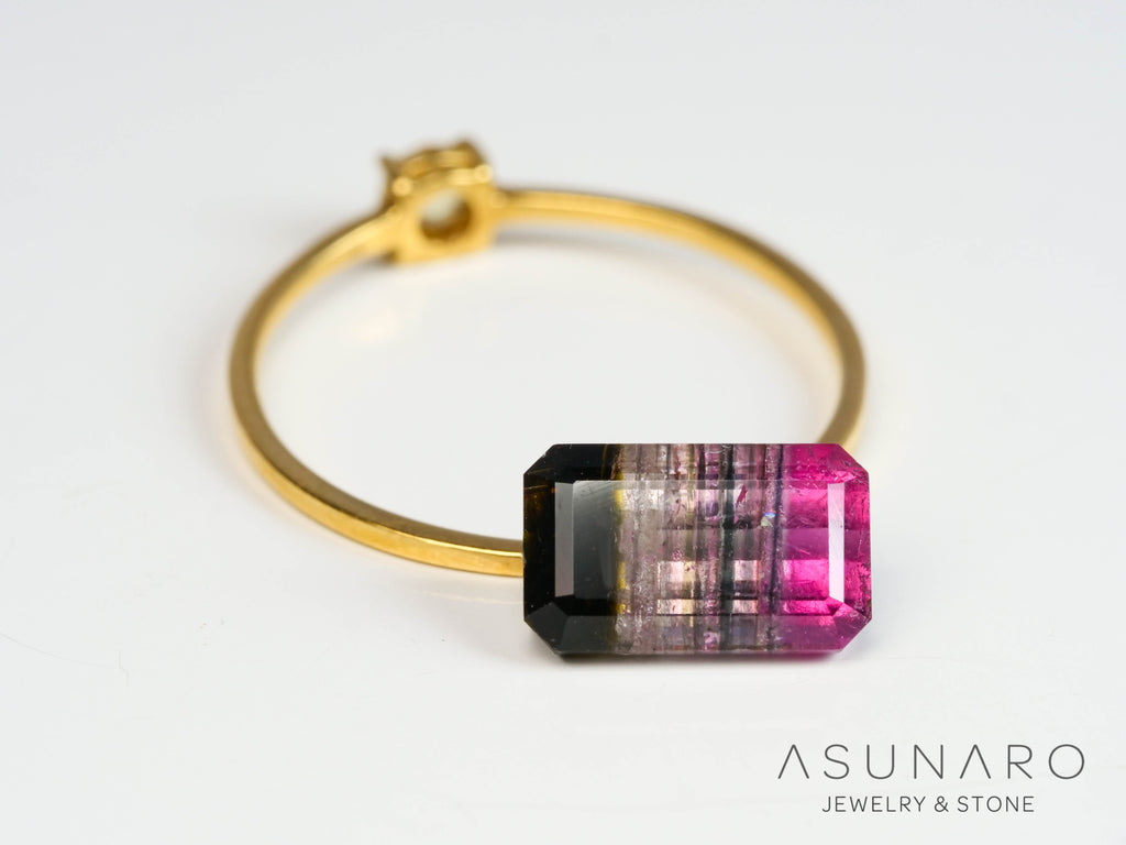 パーティーカラードトルマリン　エメラルドカット　アフガニスタン産　2.18ct【250313-2784】