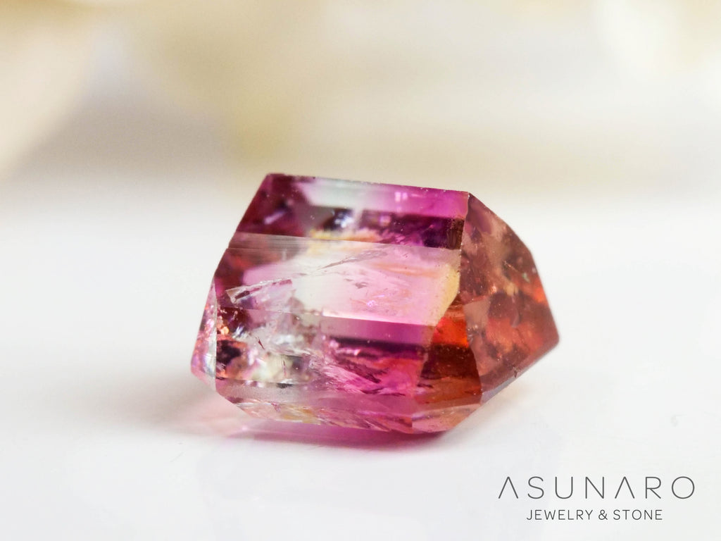 パーティーカラードトルマリン　エメラルドカット　アフガニスタン産　0.67ct【250313-2787】