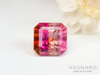 パーティーカラードトルマリン　エメラルドカット　アフガニスタン産　0.68ct【250313-2788】