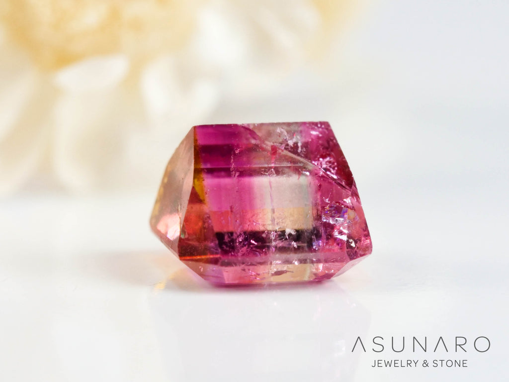 パーティーカラードトルマリン　エメラルドカット　アフガニスタン産　0.68ct【250313-2788】