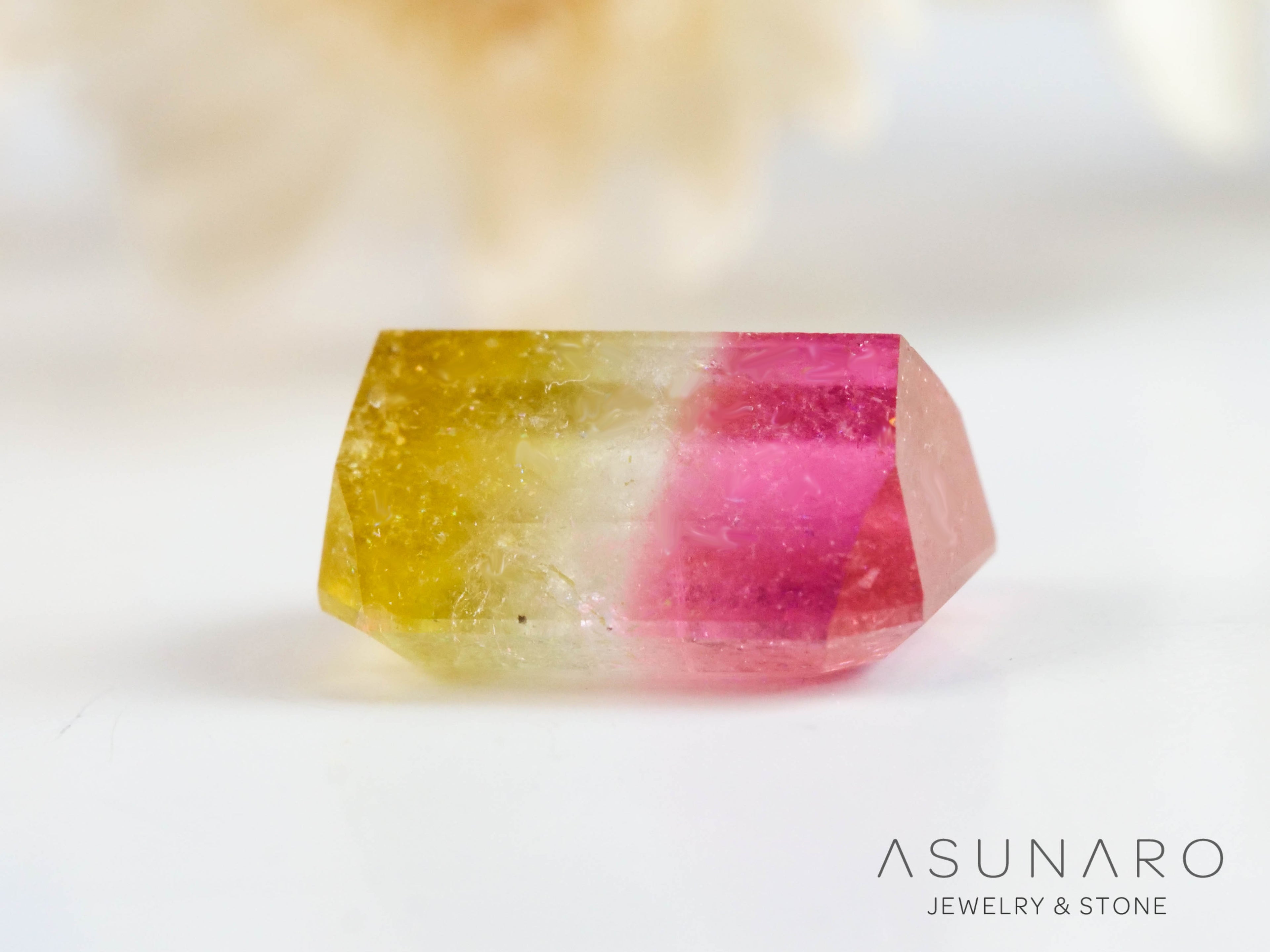 パーティーカラードトルマリン　エメラルドカット　アフガニスタン産　0.84ct【250313-2790】