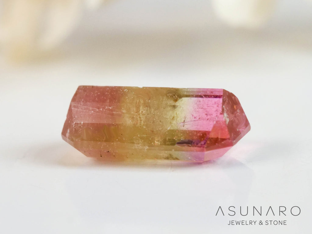 パーティーカラードトルマリン　エメラルドカット　アフガニスタン産　0.39ct【250313-2791】