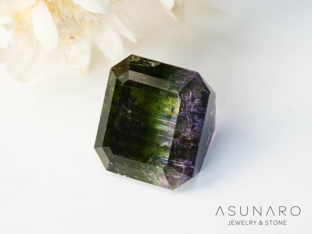 パーティーカラードトルマリン　エメラルドカット　アフガニスタン産　2.11ct【250313-2793】